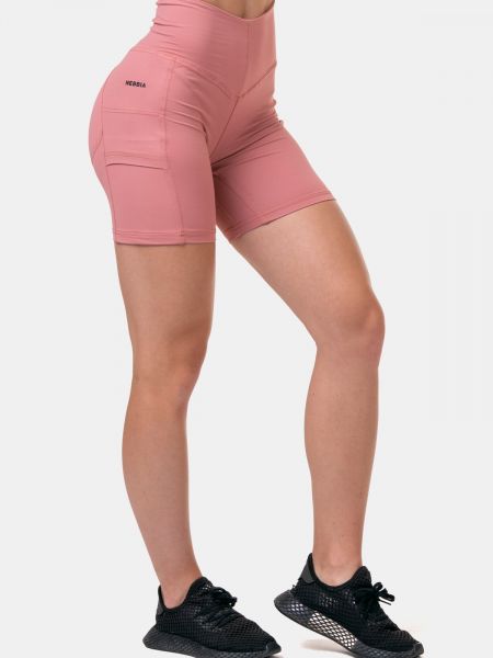 Pantaloni scurți pentru ciclism Nebbia roz