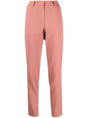 Slim fit vlněné kalhoty Ps Paul Smith růžové
