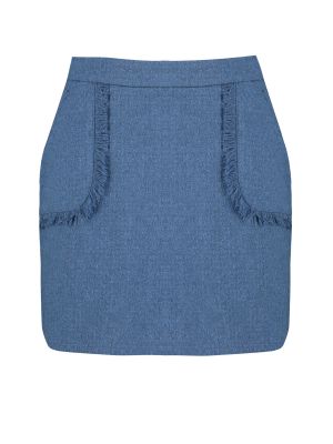 Плетена мини пола от туид Trendyol