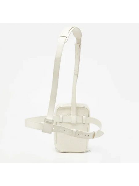 Bolsa de hombro de cuero Louis Vuitton Vintage blanco