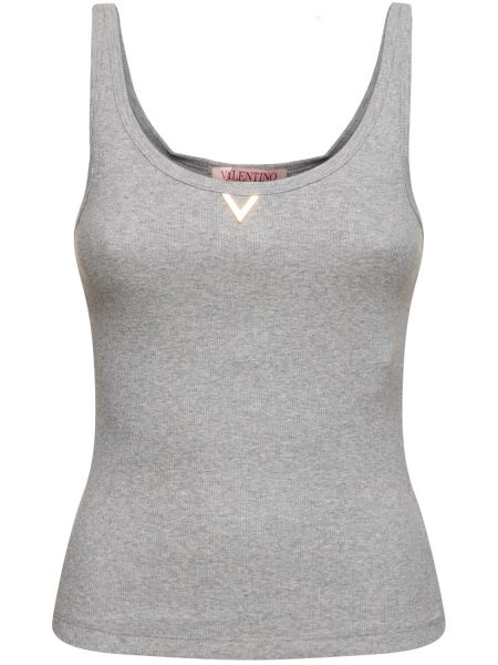 Jersey tank top Valentino grå