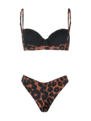 Bikini ar apdruku ar leoparda rakstu Noire Swimwear