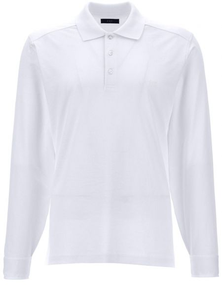 Памучна поло тениска бродирана Fay бяло