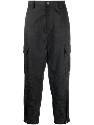 Карго панталони с принт Moschino черно