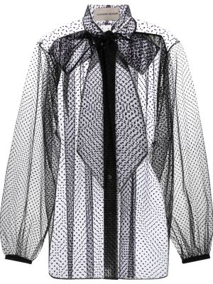 Bluza iz tila Alexandre Vauthier črna