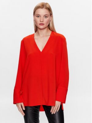Priliehavá blúzka Calvin Klein oranžová