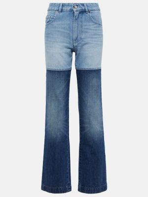 Прямые джинсы с высокой талией Peter Do синие