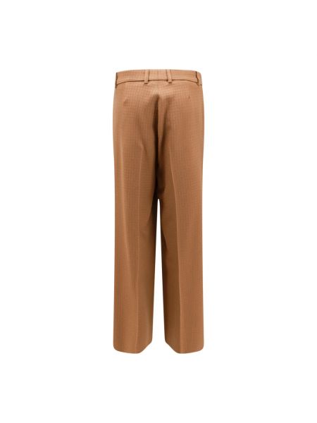 Pantalones con botones con cremallera Gucci marrón