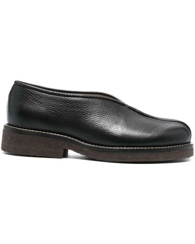 Skinn loafers Lemaire svart