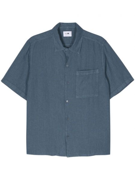 Lininė marškiniai Nn07 mėlyna