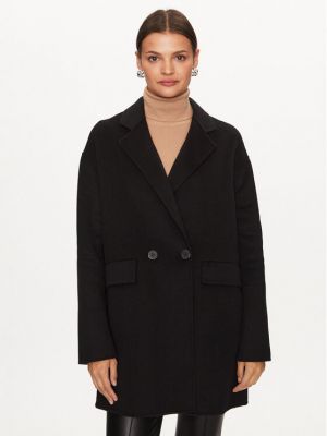 Priliehavý kabát Twinset čierna