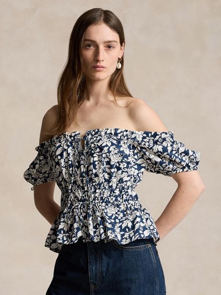 Blusa de algodón de flores Polo Ralph Lauren