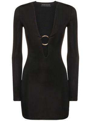 Bavlněné mini šaty Louisa Ballou černé