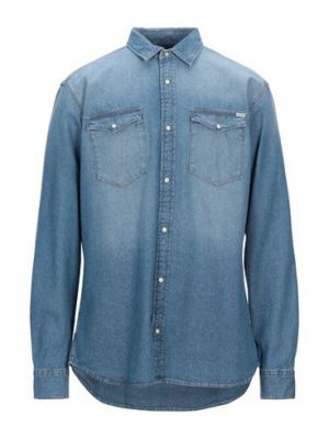 Camicia jeans di cotone Jack & Jones blu