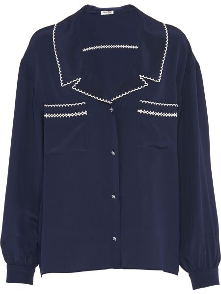 Блуза бродирана с копчета Miu Miu