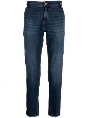 Bavlněné slim fit skinny džíny Pt Torino modré