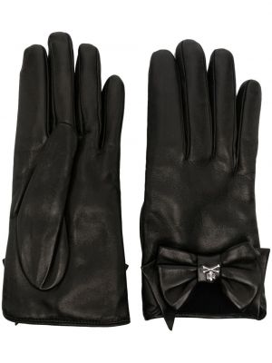 Mănuși din piele Philipp Plein negru