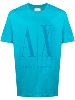 Trykt t-skjorte Armani Exchange blå