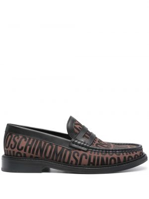 Pantofi loafer din jacard Moschino