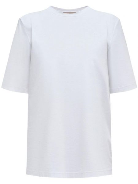Kokvilnas t-krekls ar apaļu kakla izgriezumu 12 Storeez balts