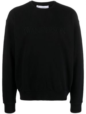 Medvilninis siuvinėtas džemperis Jw Anderson juoda