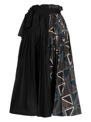 Spódnica z nadrukiem plisowana Antonio Marras czarna