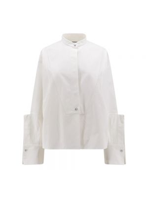 Blusa de algodón Jil Sander blanco