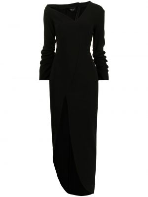 Vestido de noche manga larga asimétrico A.w.a.k.e. Mode negro
