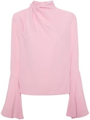 Bluza iz krep tkanine Msgm roza