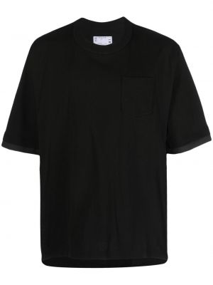 Tričko jersey Sacai černé