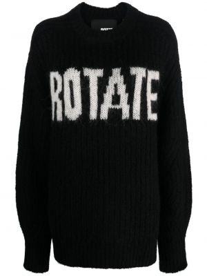 Sweter z okrągłym dekoltem Rotate czarny