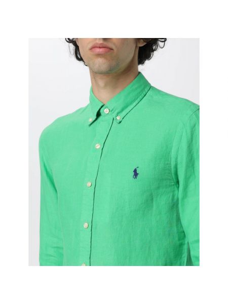 Camisa de lino Polo Ralph Lauren verde