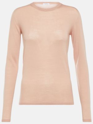 Jersey de lana de tela jersey Max Mara rosa