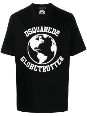 Majica z okroglim izrezom Dsquared2 črna
