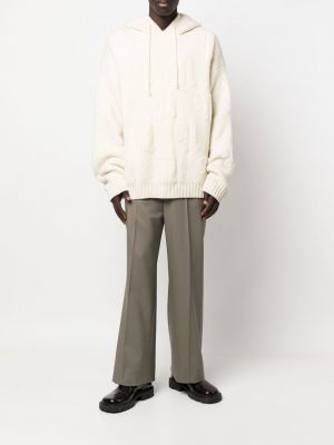 Dzianinowy pulower Nanushka biały