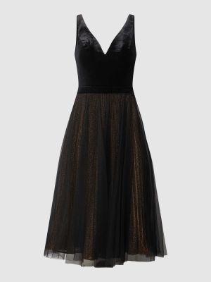 Sukienka koktajlowa w serca Unique czarna