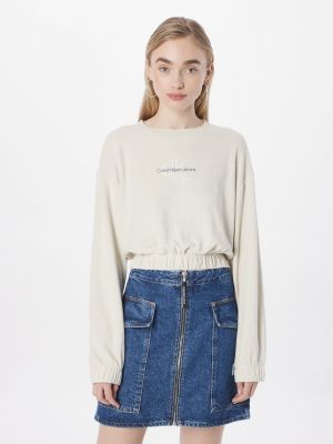 Džemperis Calvin Klein Jeans balts