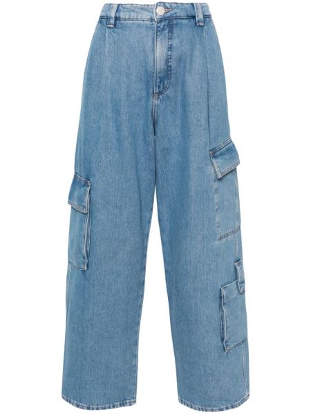 Straight fit džíny s vysokým pasem Bimba Y Lola modré