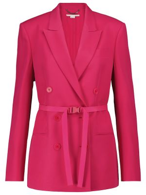 Vlněná bunda Stella Mccartney růžová