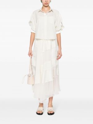 Asymetrické sukně Sacai bílé