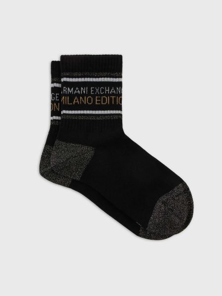 Хлопковые носки Armani Exchange черные