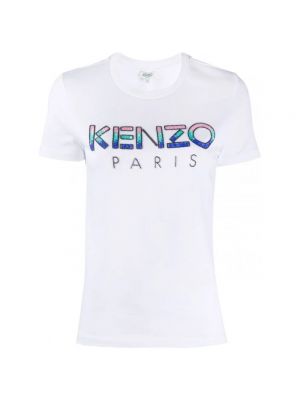 Koszulka z cekinami Kenzo biała