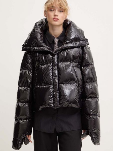 Down jacket in iridescent water-repellent canvas, camel