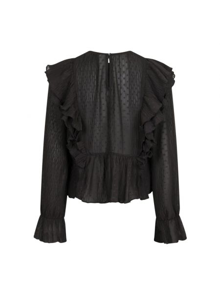 Bluse mit plisseefalten Neo Noir schwarz