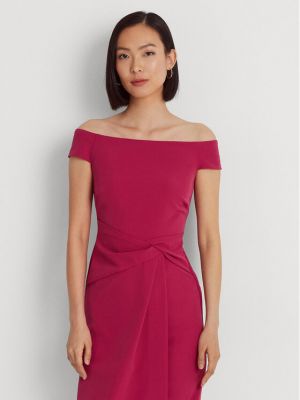Koktel haljina Lauren Ralph Lauren ružičasta