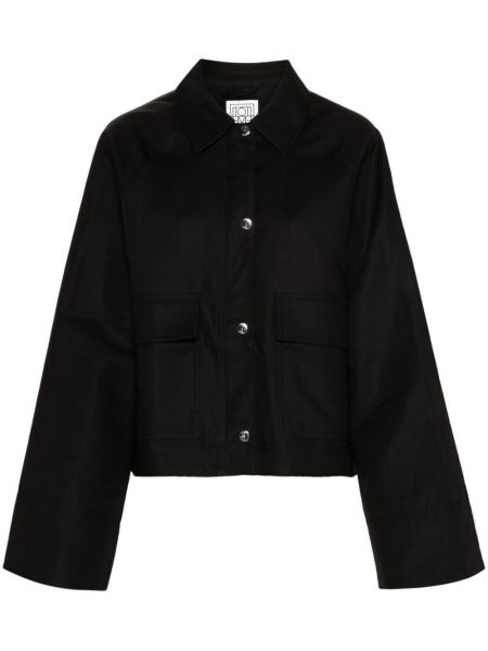 Veste courte en coton Toteme noir