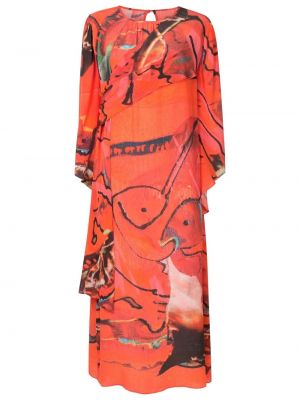 Abstraktse mustriline kleit Neriage punane