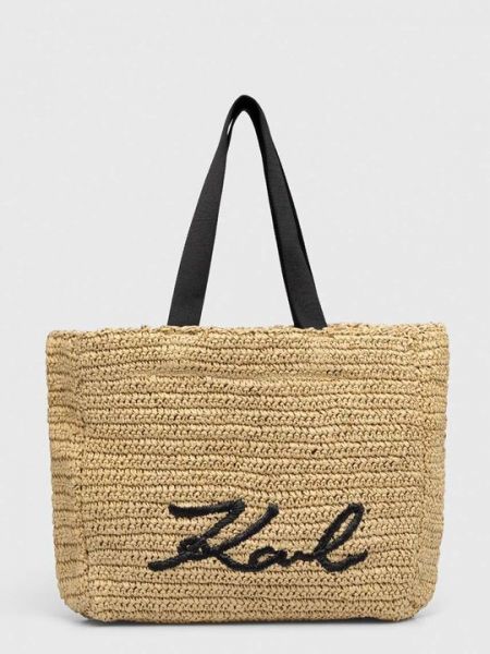 Пляжная сумка Karl Lagerfeld бежевая