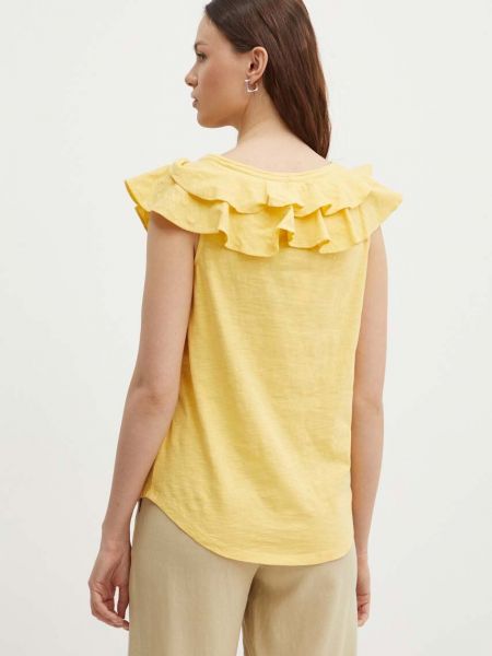 Бавовняна футболка Lauren Ralph Lauren жовта