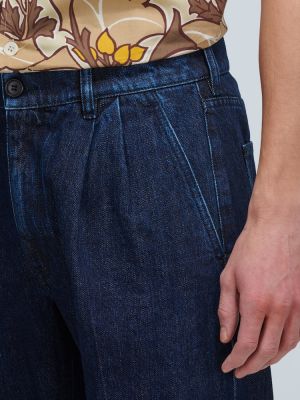 Voľné džínsy s rovným strihom Prada modrá